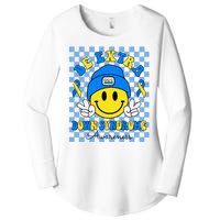 Be Extra Smile Face Down Syndrome Awareness Women's Perfect Tri Tunic Long Sleeve Shirt