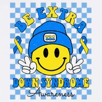 Be Extra Smile Face Down Syndrome Awareness Flatbill Hat