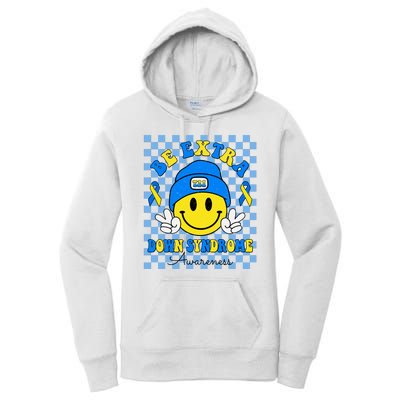 Be Extra Smile Face Down Syndrome Awareness Women's Pullover Hoodie