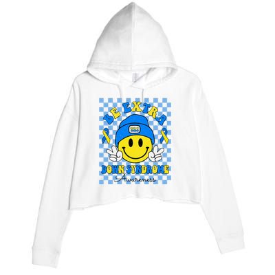 Be Extra Smile Face Down Syndrome Awareness Crop Fleece Hoodie