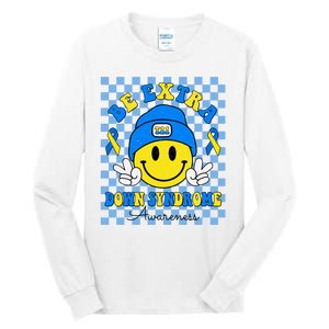 Be Extra Smile Face Down Syndrome Awareness Tall Long Sleeve T-Shirt