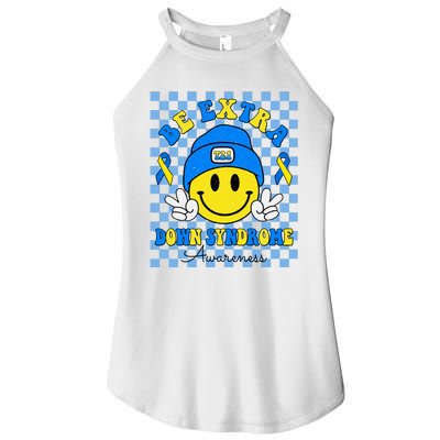 Be Extra Smile Face Down Syndrome Awareness Women’s Perfect Tri Rocker Tank