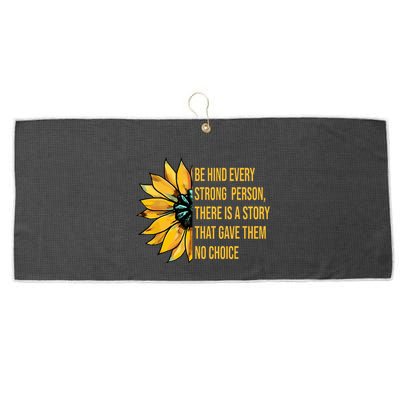 Behind Every Strong Person There Is A Story That Gave Them Large Microfiber Waffle Golf Towel