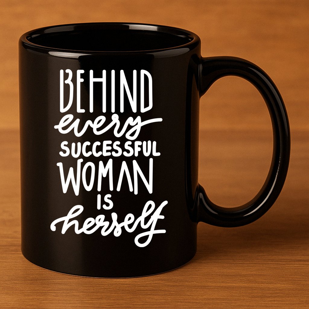 Behind Every Successful Woman Is Herself 11oz C Handle Ceramic Mug