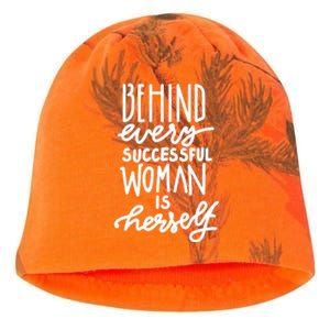 Behind Every Successful Woman Is Herself Kati - Camo Knit Beanie