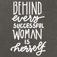 Behind Every Successful Woman Is Herself Cotton Canvas Backpack