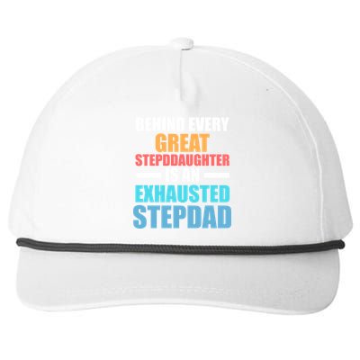 Behind Every Stepdaughter Is A Stepdad Stepdad Gift Snapback Five-Panel Rope Hat