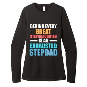 Behind Every Stepdaughter Is A Stepdad Stepdad Gift Womens CVC Long Sleeve Shirt