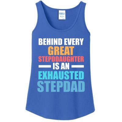 Behind Every Stepdaughter Is A Stepdad Stepdad Gift Ladies Essential Tank