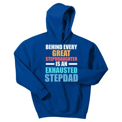 Behind Every Stepdaughter Is A Stepdad Stepdad Gift Kids Hoodie