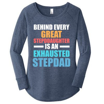 Behind Every Stepdaughter Is A Stepdad Stepdad Gift Women's Perfect Tri Tunic Long Sleeve Shirt