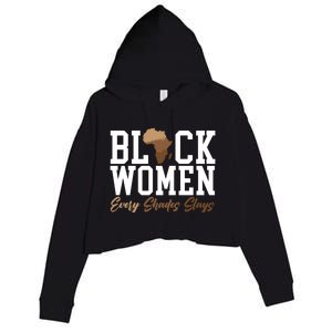 Black Every Shades Slays Melanin Black Pride Meaningful Gift Crop Fleece Hoodie