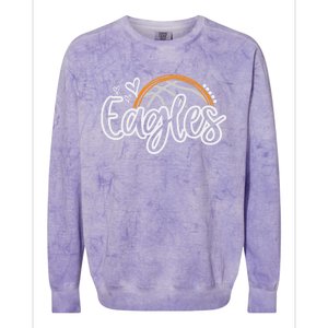 Basketball Eagles School Sports Fan Team Spirit Colorblast Crewneck Sweatshirt