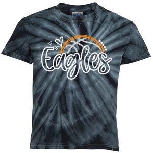 Basketball Eagles School Sports Fan Team Spirit Kids Tie-Dye T-Shirt