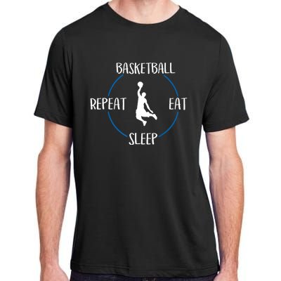 Basketball Eat Sleep Repeat Gift For Basketball Players Adult ChromaSoft Performance T-Shirt