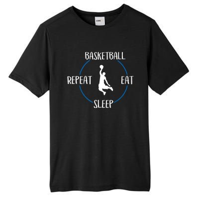 Basketball Eat Sleep Repeat Gift For Basketball Players Tall Fusion ChromaSoft Performance T-Shirt