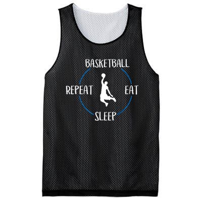 Basketball Eat Sleep Repeat Gift For Basketball Players Mesh Reversible Basketball Jersey Tank