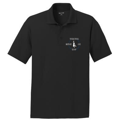 Basketball Eat Sleep Repeat Gift For Basketball Players PosiCharge RacerMesh Polo