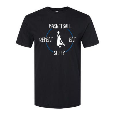 Basketball Eat Sleep Repeat Gift For Basketball Players Softstyle CVC T-Shirt