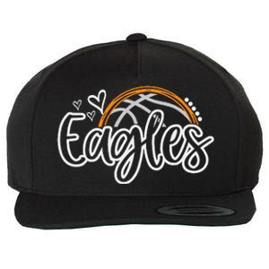 Basketball Eagles School Sports Fan Team Spirit Wool Snapback Cap