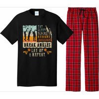 Basketball Eat Sleep Block Rebound Crossover Break Ankles Pajama Set