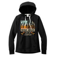 Basketball Eat Sleep Block Rebound Crossover Break Ankles Women's Fleece Hoodie