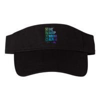 Boxing Eat Sleep Repeat Watercolor Gift Valucap Bio-Washed Visor