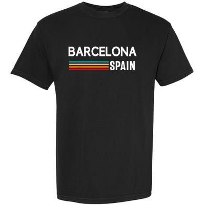 Barcelona Espana Spain Est. Souvenir Flag Map Vacation Garment-Dyed Heavyweight T-Shirt