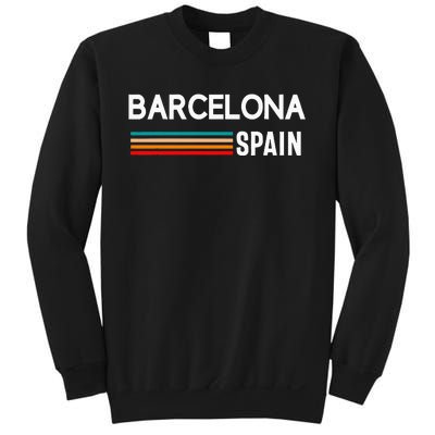 Barcelona Espana Spain Est. Souvenir Flag Map Vacation Sweatshirt