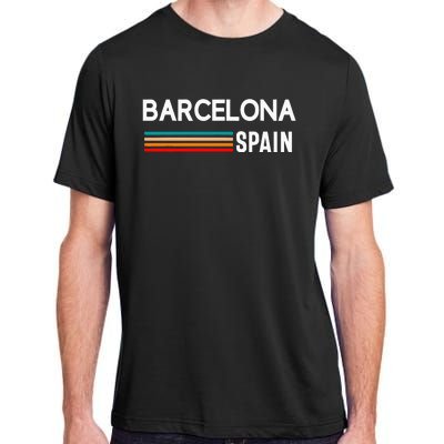 Barcelona Espana Spain Est. Souvenir Flag Map Vacation Adult ChromaSoft Performance T-Shirt