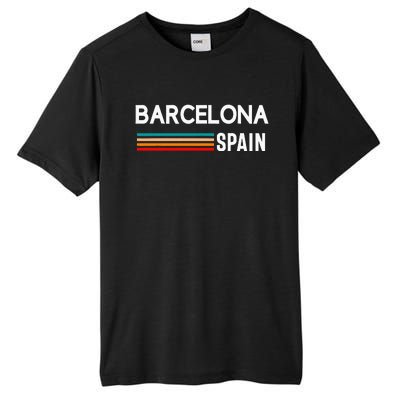 Barcelona Espana Spain Est. Souvenir Flag Map Vacation Tall Fusion ChromaSoft Performance T-Shirt