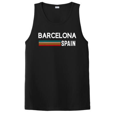 Barcelona Espana Spain Est. Souvenir Flag Map Vacation PosiCharge Competitor Tank