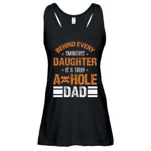 Behind Every SmartAss Daughter Is A Truly Asshole Dad Tees Ladies Essential Flowy Tank