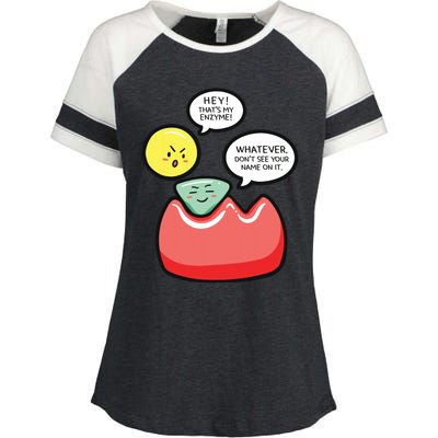 Biology Enzymes Science Biological Molecule Biologist Gift Enza Ladies Jersey Colorblock Tee