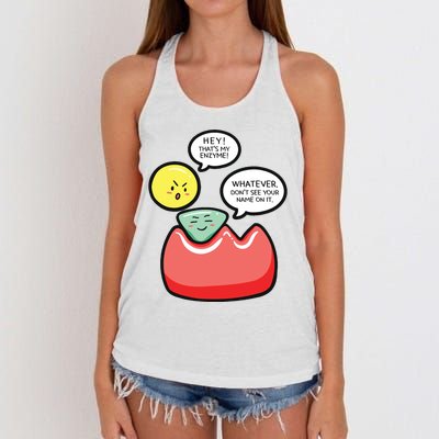 Biology Enzymes Science Biological Molecule Biologist Gift Women's Knotted Racerback Tank