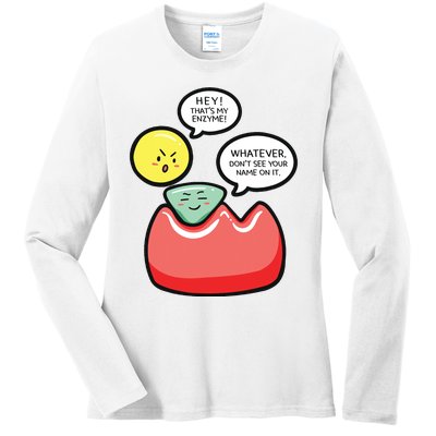 Biology Enzymes Science Biological Molecule Biologist Gift Ladies Long Sleeve Shirt