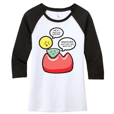 Biology Enzymes Science Biological Molecule Biologist Gift Women's Tri-Blend 3/4-Sleeve Raglan Shirt