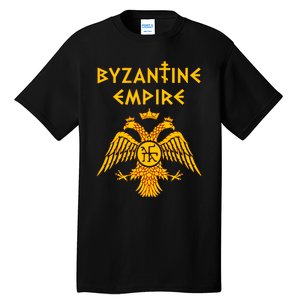 Byzantine Empire Symbol And Orthodox Cross Tall T-Shirt