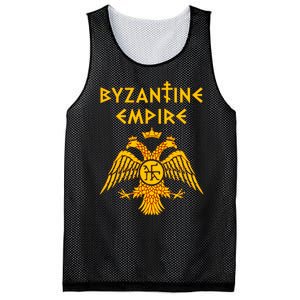 Byzantine Empire Symbol And Orthodox Cross Mesh Reversible Basketball Jersey Tank