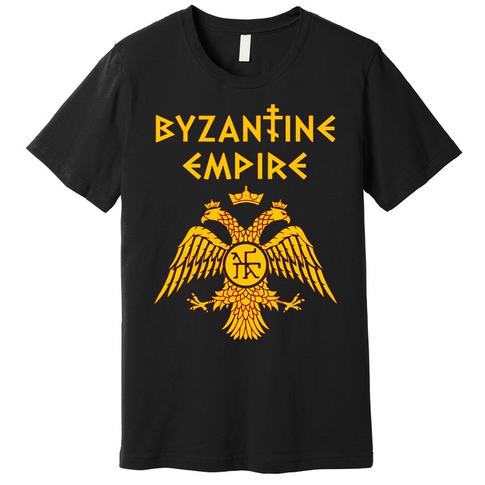 Byzantine Empire Symbol And Orthodox Cross Premium T-Shirt