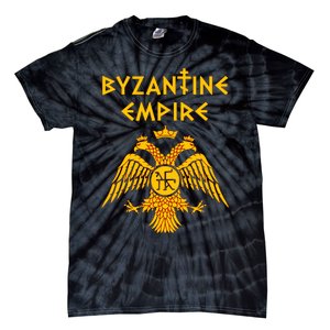 Byzantine Empire Symbol And Orthodox Cross Tie-Dye T-Shirt