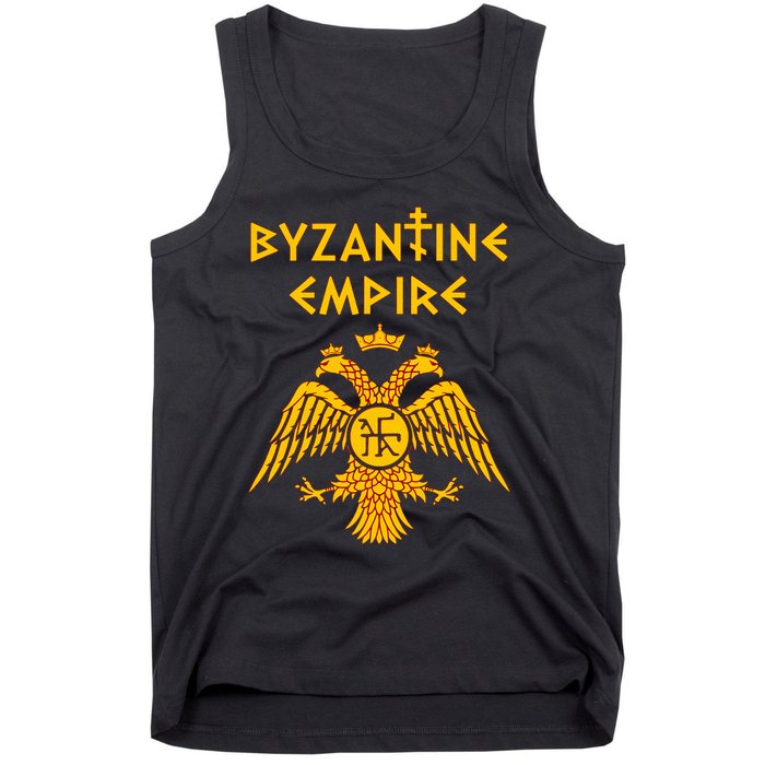 Byzantine Empire Symbol And Orthodox Cross Tank Top