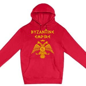 Byzantine Empire Symbol And Orthodox Cross Premium Pullover Hoodie