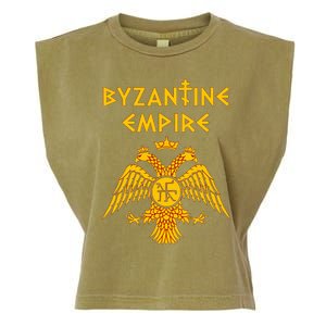 Byzantine Empire Symbol And Orthodox Cross Garment-Dyed Women's Muscle Tee