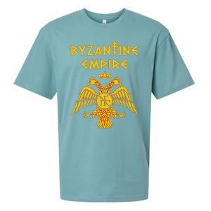 Byzantine Empire Symbol And Orthodox Cross Sueded Cloud Jersey T-Shirt