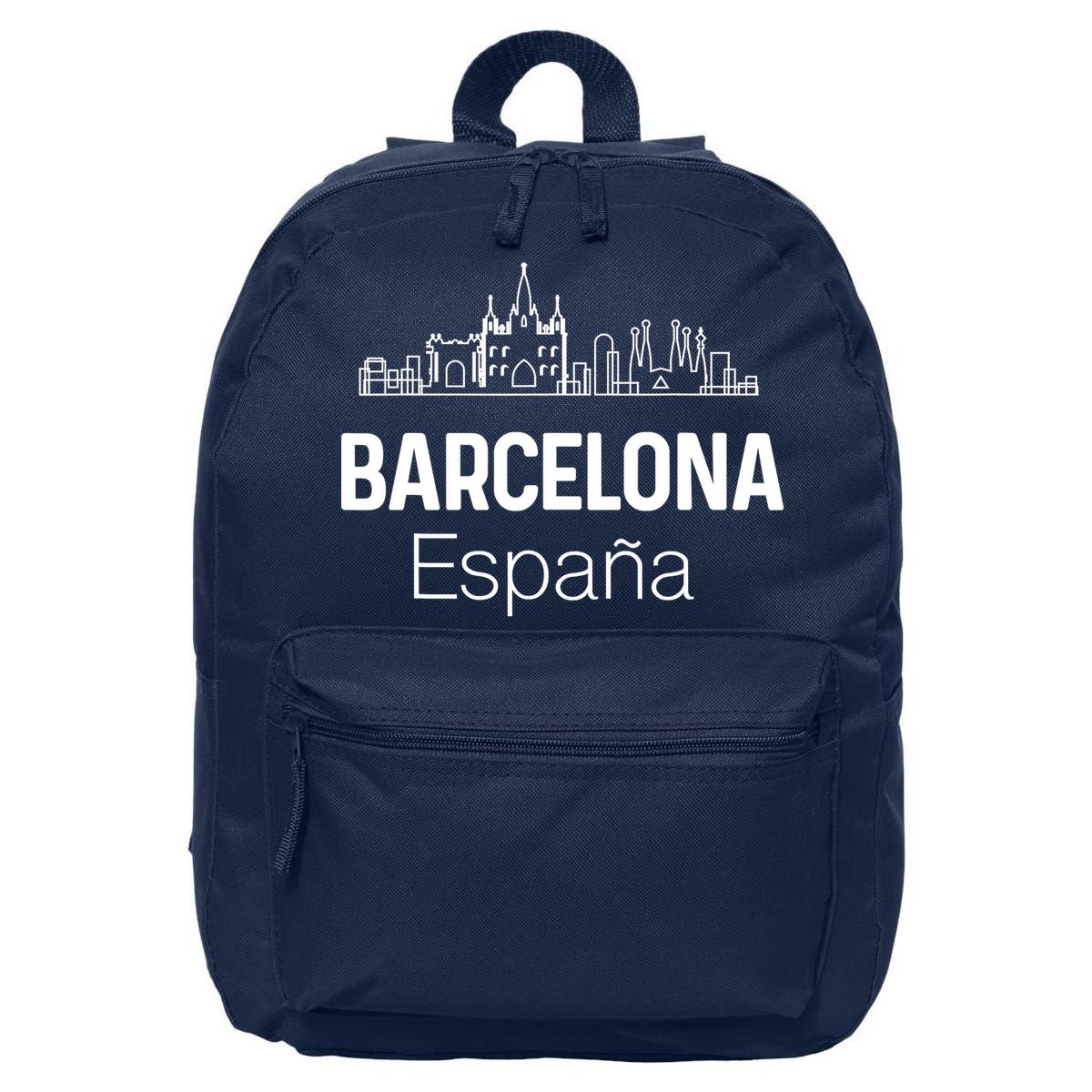 Barcelona Espana Spain Est Souvenir Flag Map Vacation 16 in Basic Backpack