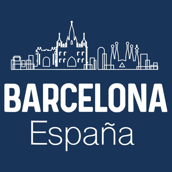 Barcelona Espana Spain Est Souvenir Flag Map Vacation Womens T-Shirt