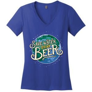 Beer Ers Save Water Beer Malt Brewery Gift Women's V-Neck T-Shirt