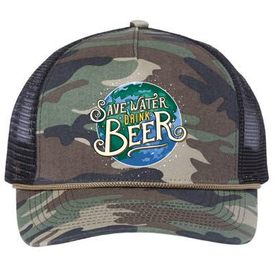 Beer Ers Save Water Beer Malt Brewery Gift Retro Rope Trucker Hat Cap