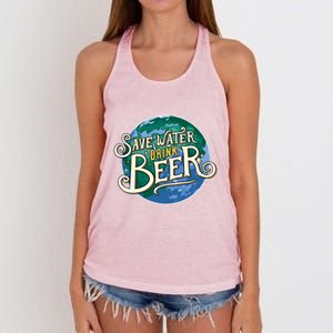 Beer Ers Save Water Beer Malt Brewery Gift Women's Knotted Racerback Tank